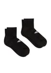 Emporio Armani Men's Eagle Logo 2-Pack Ankle Socks, Black, One Size (Pack of 2)