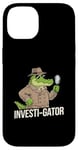 iPhone 14 Kids Funny Investi-Gator Detective Pun Alligator Reptile Case