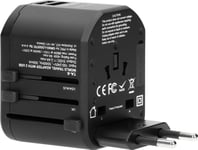 Orno Reseadapter För Uttag I Go World Us/Uk/Euro/Aus (Usb 5V, 2,4A)