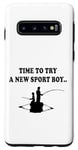 Coque pour Galaxy S10 Il est temps d'essayer un nouveau sport père et fils partenaire de pêche garçon