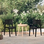 Prolenta Premium - Chaises De Jardin Lot De 2 Anthracite Polypropylène