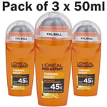 L’Oreal Men Expert Thermic Resist 48H Roll On Anti-Perspirant Deodorant 3 x 50ml