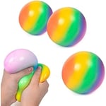 3 st stressbollar Fidget leksak Färgförändring Stressavlastningsbollar för vuxna och tonåringar, Lindra ångest, Squishy leksak för barn