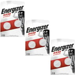 6 ENERGIZER 2430 Lithium Batteries CR2430 DL2430 5011LC