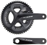 Shimano 105 Double Chainset R7000 52/36 Teeth 160 Mm, Black