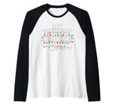 Art Therapist Christmas Crew Cute Art Therapy Xmas Lights Raglan Baseball Tee