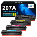 KUPYLM 207A 207X Cartouche de Toner Compatible pour HP 207A 207X pour HP Color Laserjet Pro MFP M283fdw M283fdn M282nw M255dw M255nw W2210A W2210X W2211X W2212X W2213X Noir Cyan Jaune Magenta Lot de 4