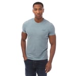 Superdry Mens Vintage Logo Embroidered T-Shirt in sky - Sky Blue material_cotton - Size X-Small