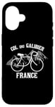 Coque pour iPhone 16 Biking Col du Galibier France graphique