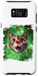 Coque pour Galaxy S8+ Space Cat Renne, Bad Tacky Ugly Christmas