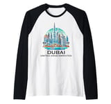 Souvenirs From Dubai UAE United Arab Emirate Reminder Raglan Baseball Tee