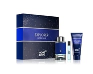 MONT BLANC EXPLORER ULTRA BLUE GIFT SET 100ml EDP + 7.5ml EDP + 100ml SHOWER GEL