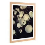 Big Box Art Framed Print of String Lantern Lights Design | Wall Art Picture | Home Decor for Kitchen, Living, Dining Room, Lounge, Bedroom, Hallway, Office, Oak, A2 / 24.5x18 Inch / 62x45cm