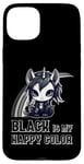 iPhone 15 Plus Black Is My Happy Color Goth Girl Emo Gothic Unicorn Case