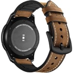 Kompatibel med Samsung Gear S3 Frontier-rem, Samsung Galaxy Watch-rem 46 mm läderrem Samsung Gear S3 Classic Watch Sport Band-remersättning