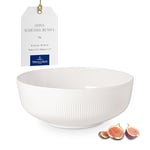 Villeroy & Boch - Saladier Afina en porcelaine premium, grand bol pour servir, fabriqué en Allemagne, compatible lave-vaisselle et micro-ondes, empilable, blanc