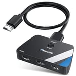 4K@60HZ HDMI Switch splitter, HDMI Switch 3 in 1 out with 1.2M HDMI Cable, HDMI Switcher Support 3D, 1080P, HDCP2.2, HDR, Dobly, 3 Ports HDMI Switch for PS5,HDTV, Xbox,Roku, Fire Stick,DVD, Projectors