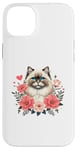 Coque pour iPhone 14 Plus Roses Flowers Himalayan Cat