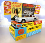 CORGI TOYS 1/46 JAMES BOND 007 GOLDFINGER 1963 ASTON MARTIN DB5 SILVER RT26101S