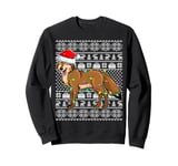 Ugly Xmas Lighting Santa Hat Coyote Christmas Sweatshirt