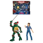 Bandai 2 Pack | Teenage Mutant Ninja Turtles Leonardo Vs Stranger Things Eleven Action Figures | 6'' Stranger Things Eleven And Leonardo Ninja Turtle Action Figures With Articulation