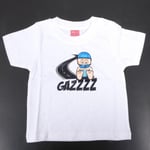 T-Shirt motif Bébé motard casque bleu qui met les Gaz sur la route pour 12-18