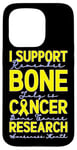 Coque pour iPhone 15 Pro Je Soutien La Recherche Sur Le Cancer Des Os