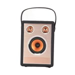 (Export Version)) Small Retro Speaker 8W AUX Cable Wireless Speaker 3-6