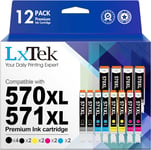 LxTek Compatible Ink Cartridge Replacement for Canon PGI-570 CLI-571 570XL 571XL