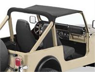 Bestop 52518-01 softtop "Bikinitop" svart Jeep CJ7 Scrambler Wrangler