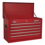 Sealey Top Chest 5 Drawer With Ball Bearing Slides Tool Storage Box Red AP225