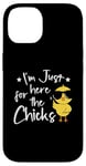 Coque pour iPhone 14 I'm Just Here for the Chicks - Adorable poussin de Pâques