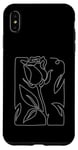 Coque pour iPhone XS Max Rose Fleur Abstraite Dessin Minimaliste one Line Art