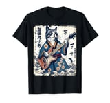 Rock Cats Japanese Cat Playing Guitar Classic Rock Music T-Shirt