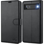 OCASE for Google Pixel 6A Case,Premium PU Leather Wallet Phone Case with [Card Holder][TPU Inner Shell][RFID Blocking] Shockproof Flip Cover for Google 6A 5G 6.1 inch 2022,Black