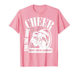 cheer for the cure coquette bow football breast cancer women T-Shirt