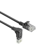 ACT Câble réseau CAT6A coudé à 90° vers le bas - U/UTP LSZH - Câble LAN fin de 3,6 mm - Câble Ethernet flexible avec fiche RJ45 - Pour une utilisation dans les centres de données, 1,5 m, vers le bas