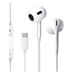 Ecouteurs USB Type C,Intra Auriculaires Casque avec Micro (Hi-Res) et contrôle du Volume pour iPhone,iPad Pro,Samsung,Xiaomi,Huawei,OnePlus,Google Pixel 4 et Autres périphériques d'interface de Type C