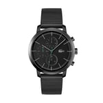 Lacoste Montre Analogique Multifunction à Quartz pour homme avec Bracelet en cuir Noir - 2011177