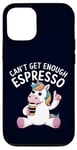 Coque pour iPhone 12/12 Pro Can't Get Enough Espresso Funny Unicorn Coffee Lover Humour