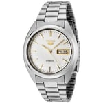 Seiko 5 Automatic Watch White Dial Steel Bracelet Mens Watch SNXG47K1