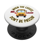 Sécurité du conducteur d'autobus scolaire lorsque les lumières clignotent PopSockets PopGrip Interchangeable