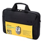 DICOTA Laptop Bag + Optical Mouse Value Toploading Kit 15.6 Inch Polyester Black 41 x 7 x 29.5 cm