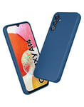 Foluu Designed for Samsung Galaxy A14 4G/5G Case, Galaxy A14 4G/5G Silicone Shockproof Phone Case with [Soft Anti-Scratch Microfiber Lining] for Samsung Galaxy A14 4G/5G 2023 (Blue)