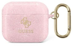 Guess Glitter Case (AirPods 3) - Vaaleanpunainen