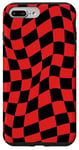 Coque pour iPhone 7 Plus/8 Plus Carreaux noir et rouge vintage à carreaux