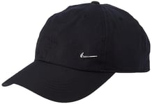 Nike Y NK H86 Cap Metal Swoosh Chapeau Mixte Enfant, Noir (Black/Metallic Silver 010), FR : Taille Unique (Taille Fabricant : MISC)