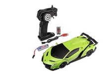 Carson 500404308 1:24 Lamborghini Veneno 2.4G 100% RTR Vert - Voiture télécommandée, éclairage LED, durée de Conduite env. 60 Min, Voiture RC, véhicule RC, Voiture RC 1:24, Jouet télécommandé