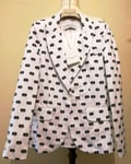 John Galliano Jacquard Blazer Girls Size 16yrs White RRP £380