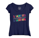 T-Shirt Femme Col Echancré L'amour C'est L'amour Lgbtq+ Gay Lesbien Pride